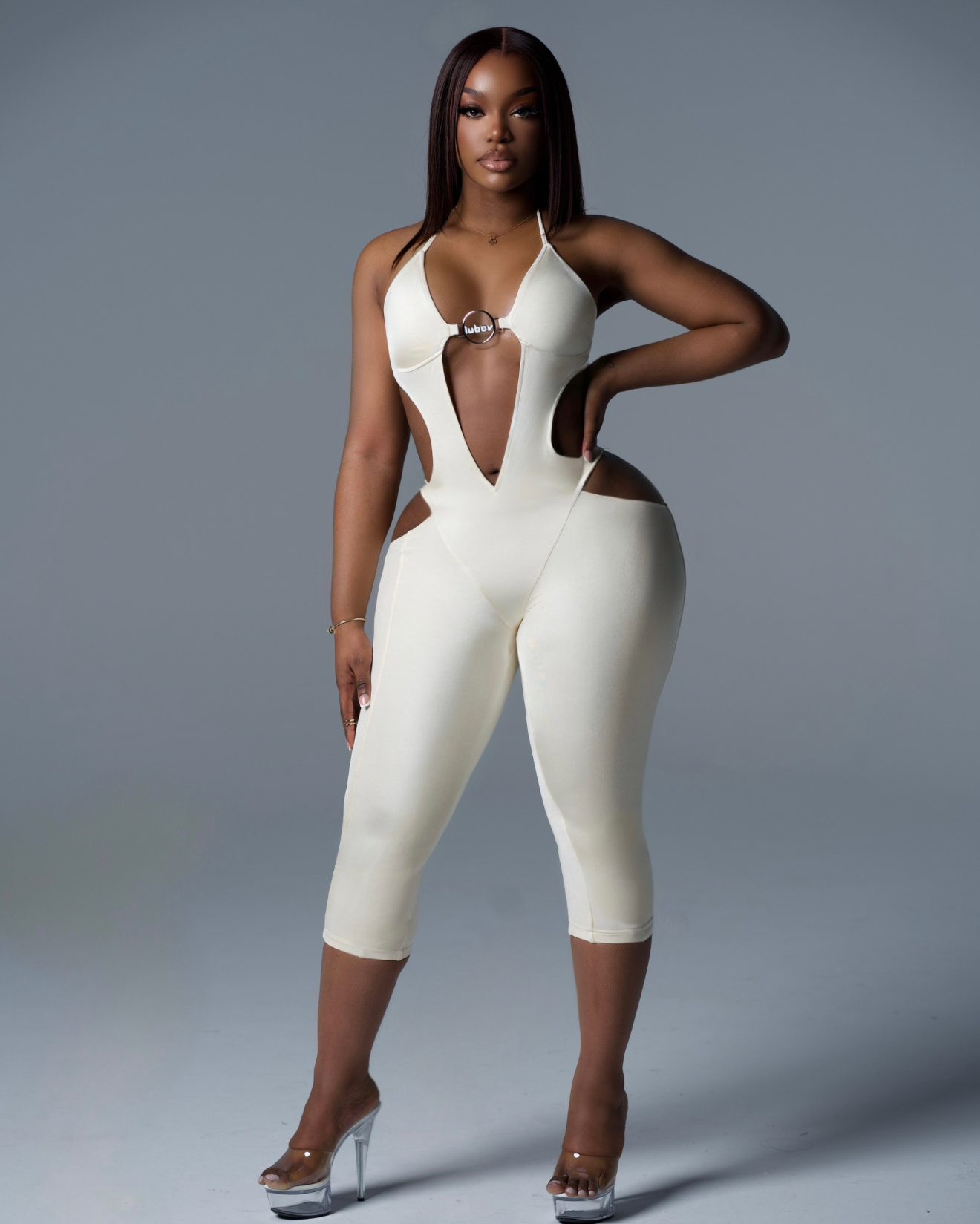 SORAYA CONTOUR JUMPSUIT - BONE
