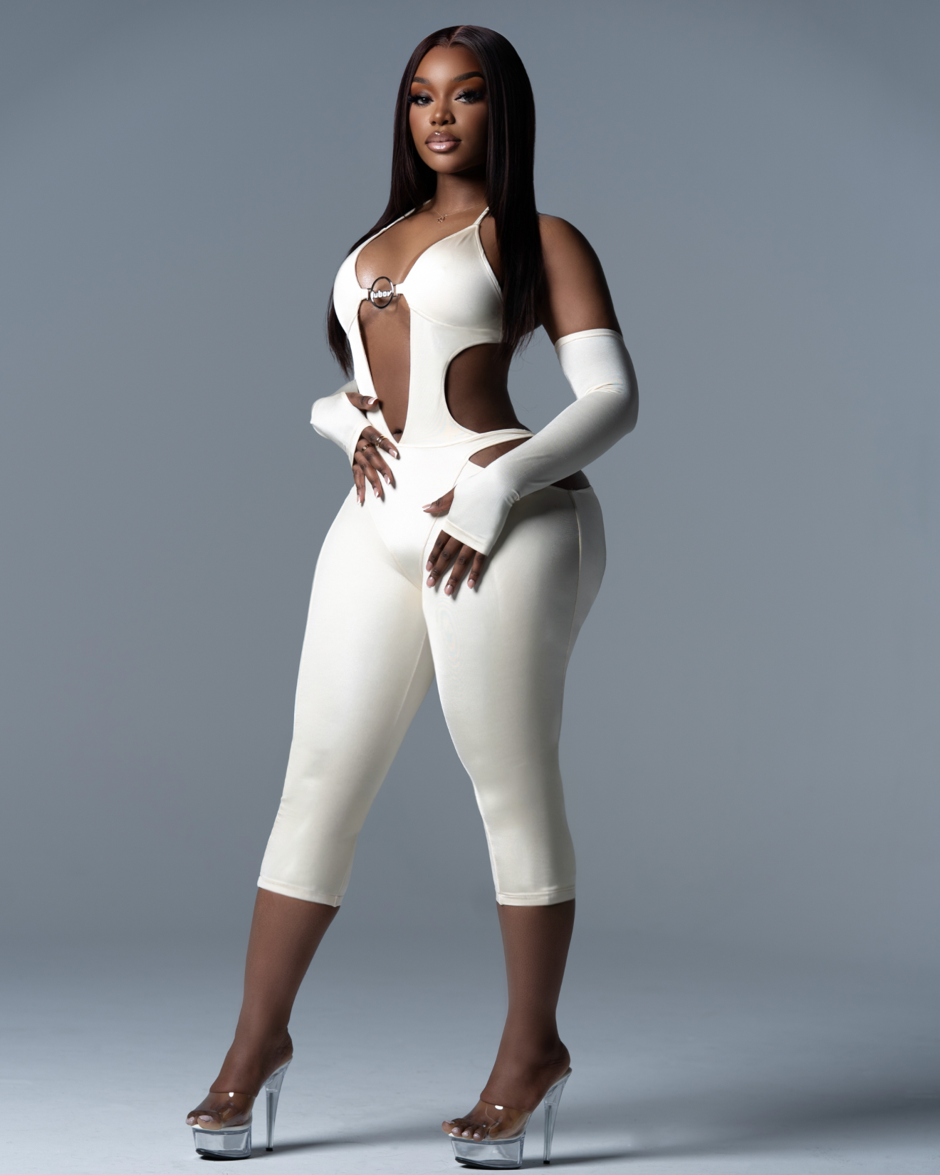 SORAYA CONTOUR JUMPSUIT - BONE